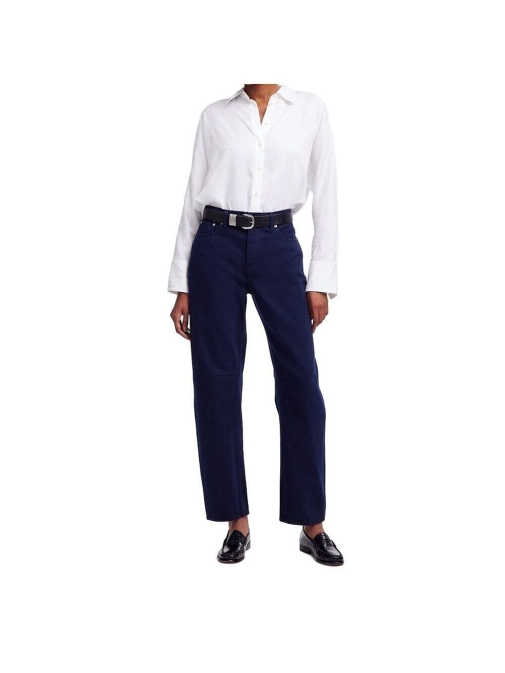 Madewell NWT Barrel-dark blue Denim Jeans 24P